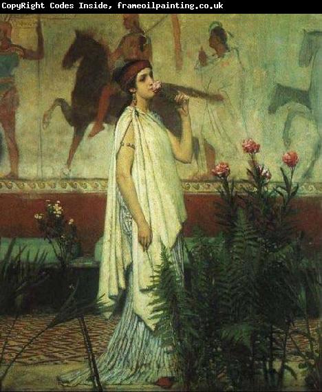Sir Lawrence Alma-Tadema,OM.RA,RWS A Greek Woman Sir Lawrence Alma-Tadema